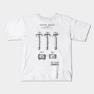 SAFETY RAZOR patent Kids T-Shirt